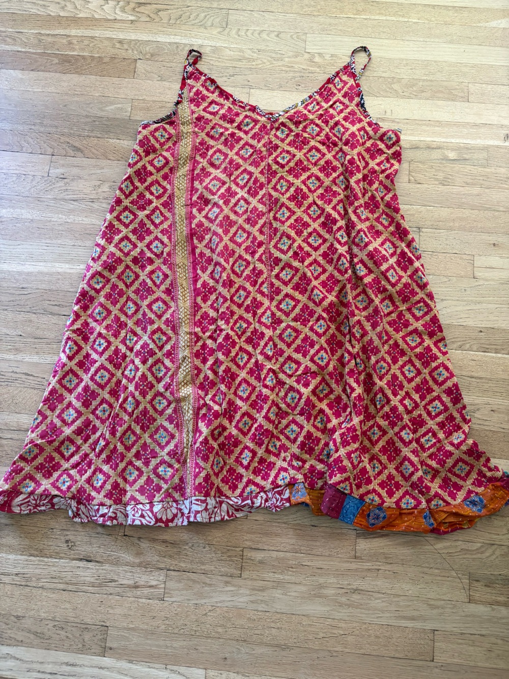 Boho kantha dress upcycled clothing